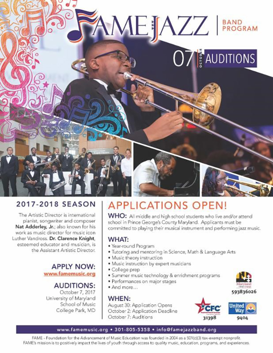 FAME Jazz Band Program Seeks Middle And High School Musicians